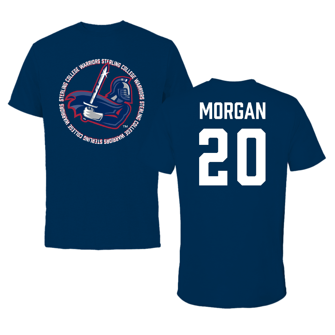 Sterling College Football Navy General Performance Tee - #20 Ryan Morgan