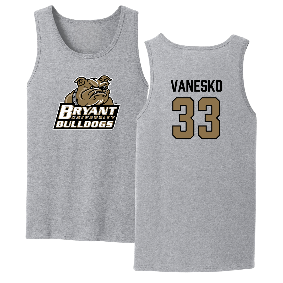Bryant University Baseball Sport Gray Tank Top - #33 Jackson Vanesko