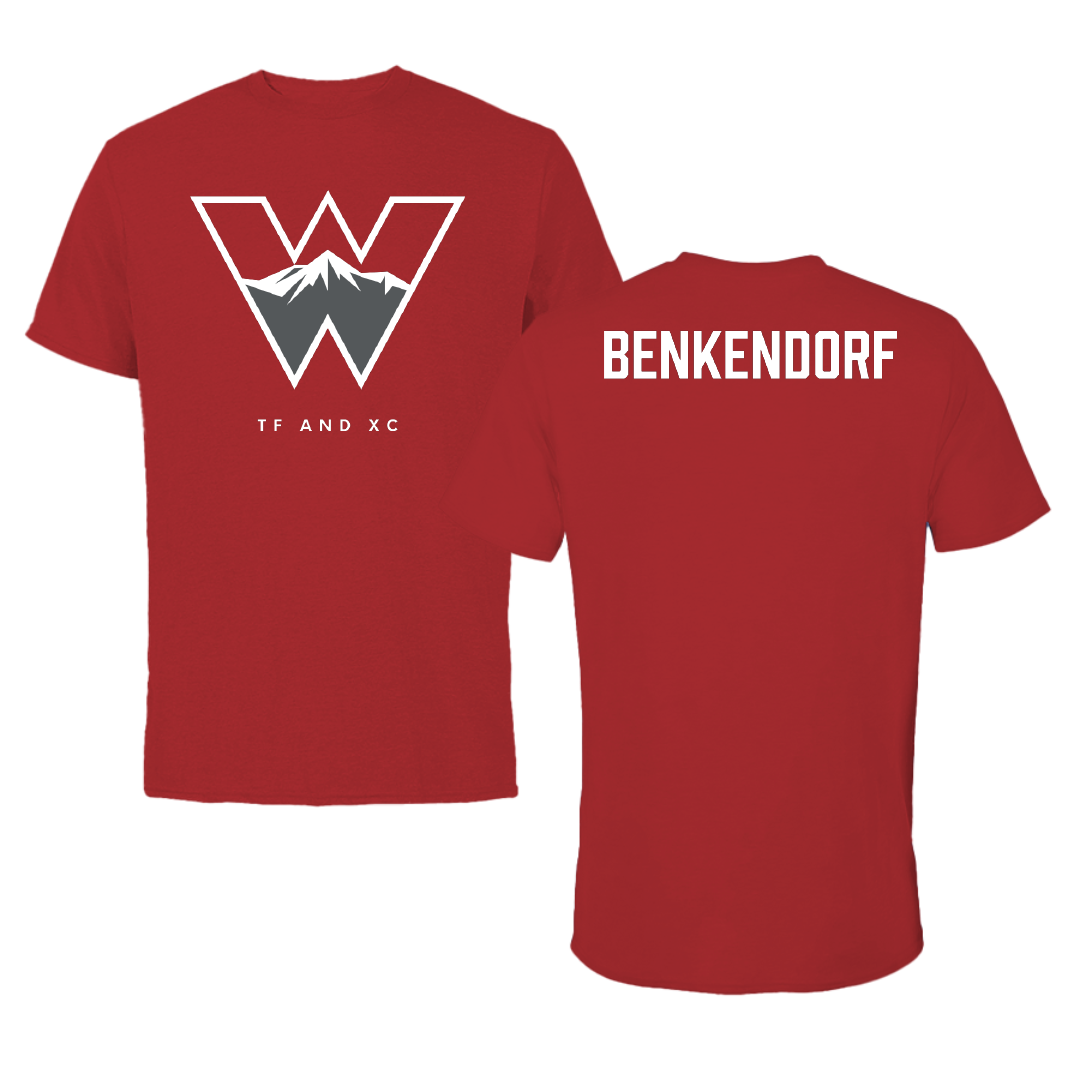 Western Colorado University TF and XC Canvas Red Tee - Meghan Benkendorf