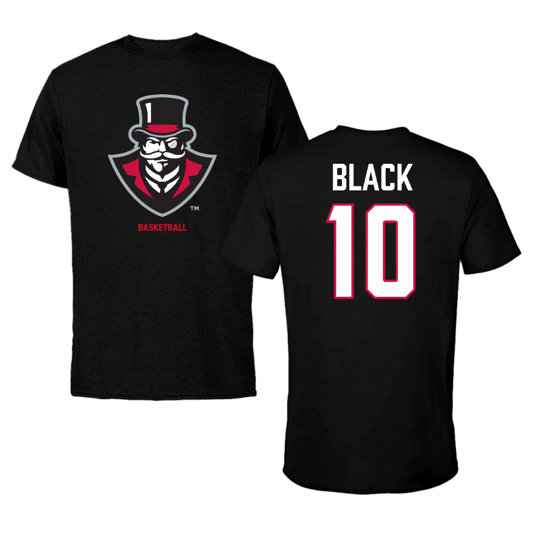 Austin Peay State University Basketball (M) Black Performance Tee - #10 Harrison Black