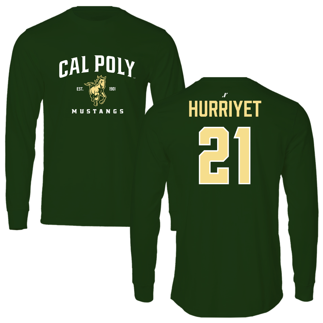 Cal Poly Volleyball (W) Forest Green General Long Sleeve - #21 Elif Hurriyet