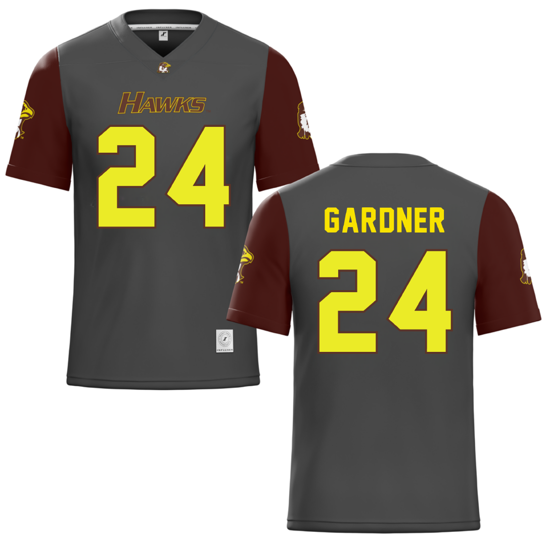 Quincy University Gray Football Jersey - #24 Stephon Gardner