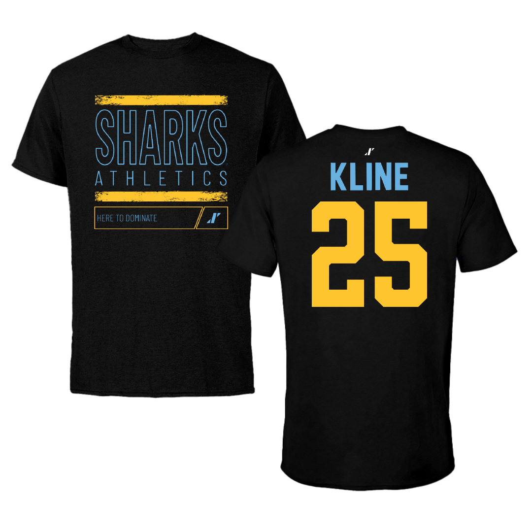 Long Island University Volleyball Black Dominate Performance Tee - #25 Airyanna Kline