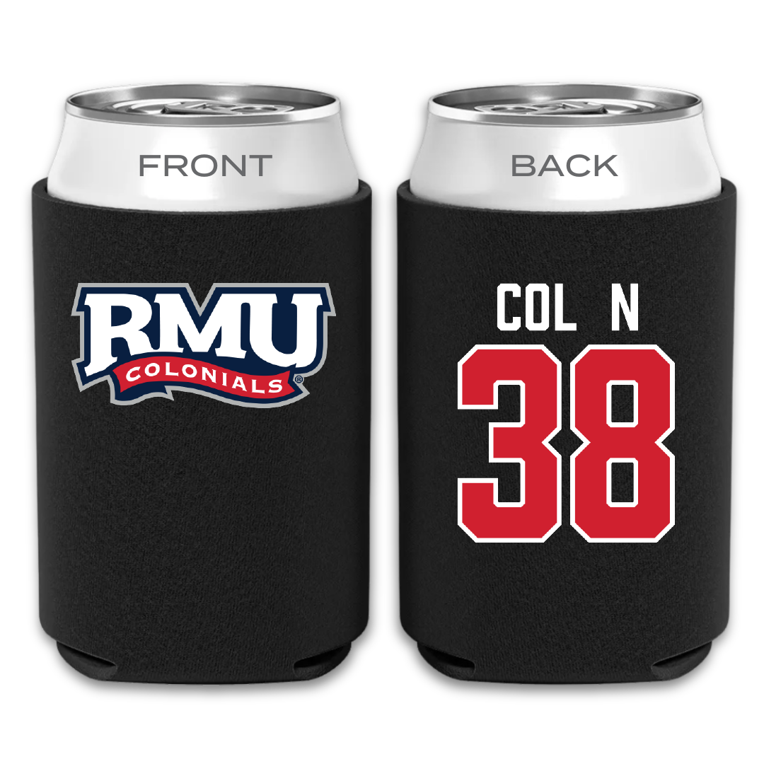 Robert Morris University Lacrosse Black Can Cooler - #38 Sam Colón