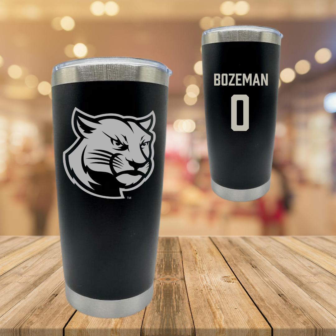 Southern Illinois University Edwardsville Soccer Black Stainless Steel Tumbler - #0 Sarah Bozeman