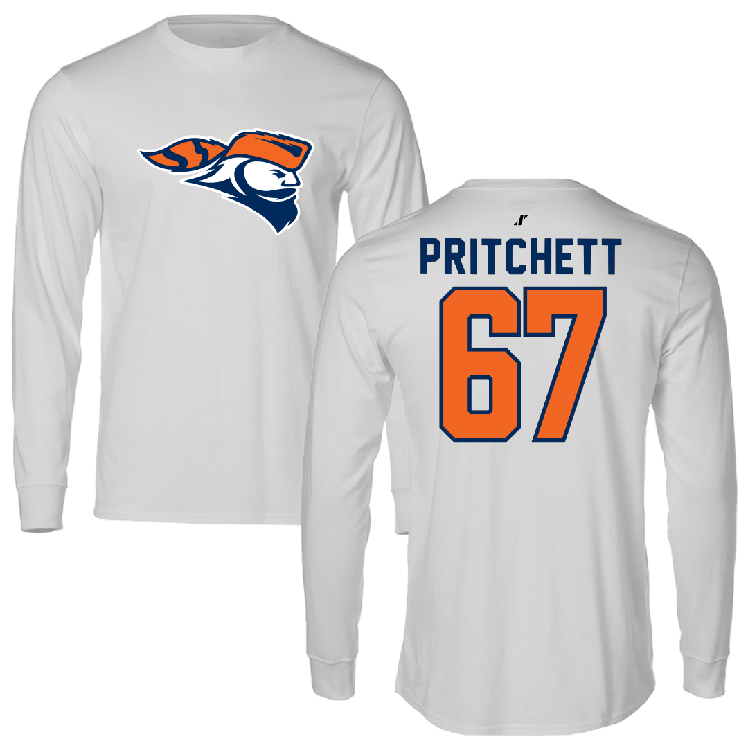 Carroll University Football Light Gray Performance Long Sleeve - #67 Jaylin Pritchett