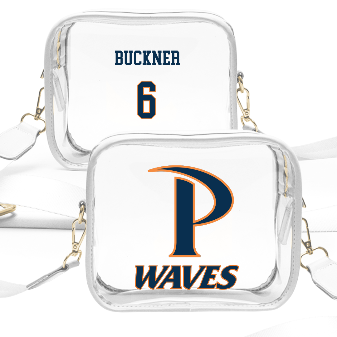 Pepperdine University Baseball White Clear Stadium Bag - #6 Finley Buckner