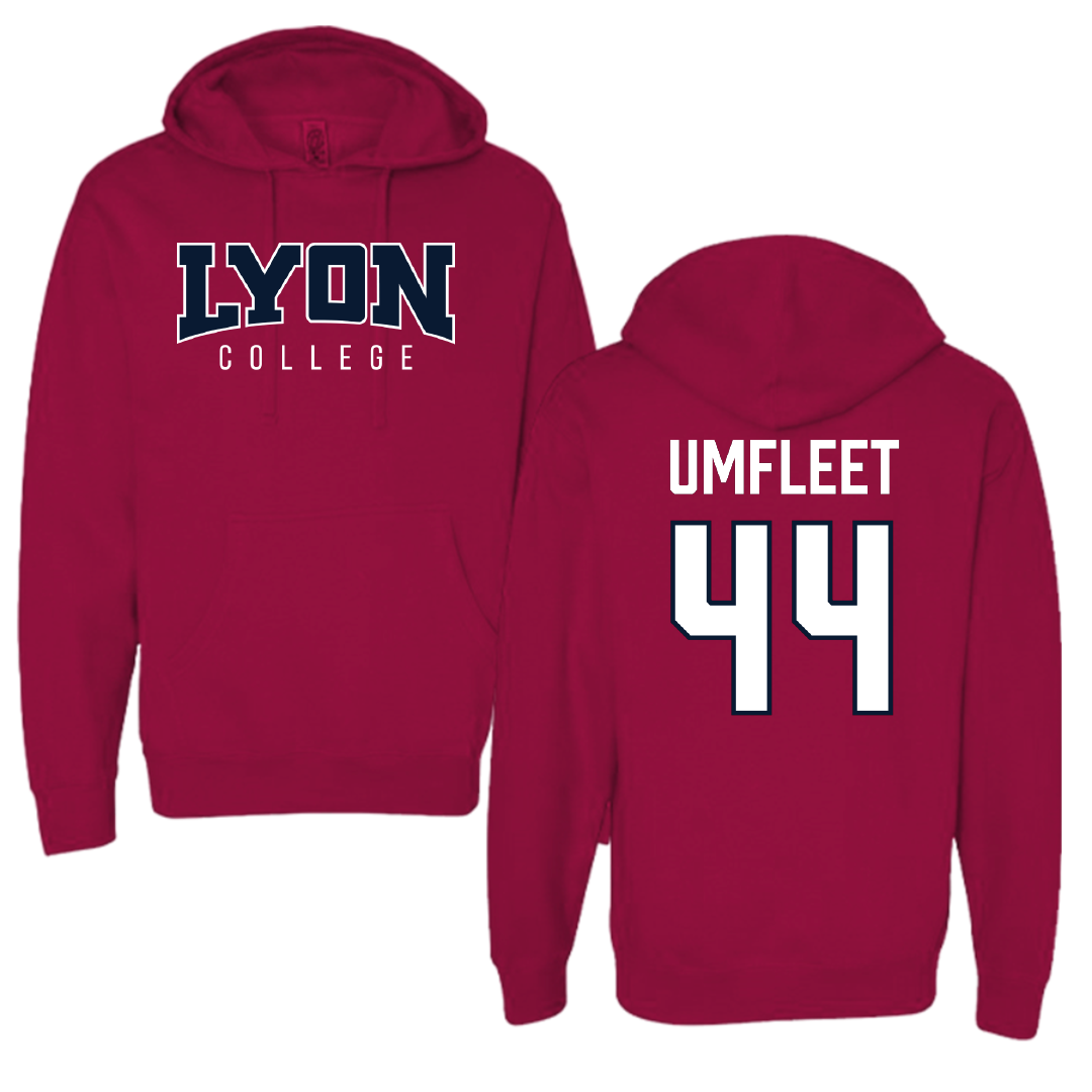 Lyon College Baseball Cardinal Hoodie - #44 Luke Umfleet