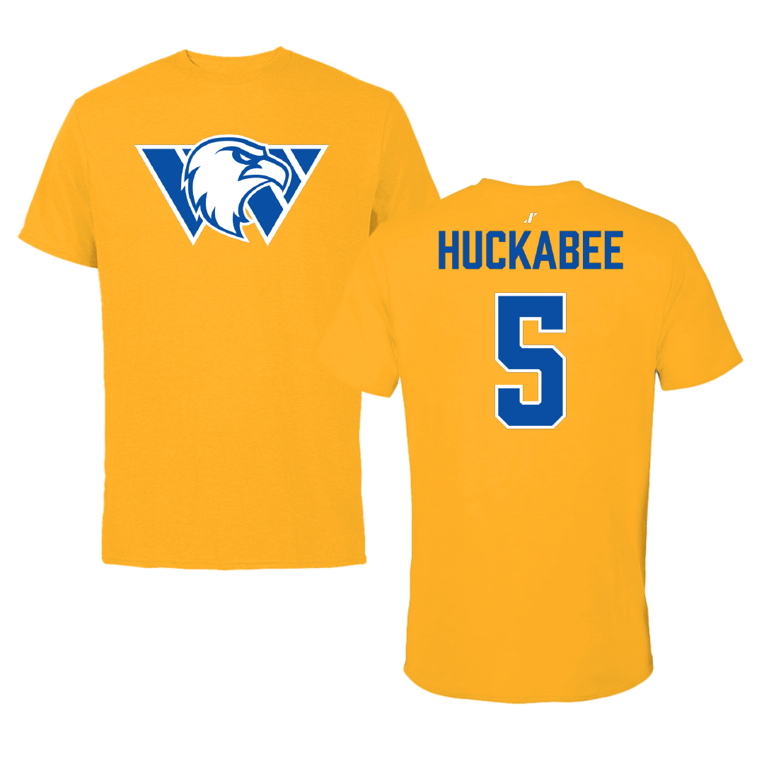 Williams Baptist University Softball Gold Performance Tee - #5 Olivia Huckabee