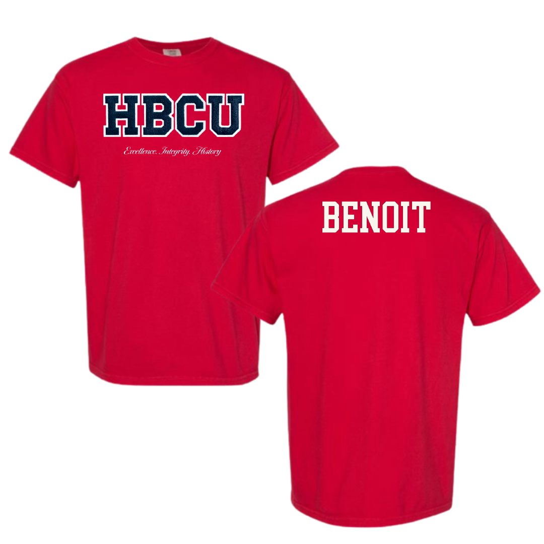 Howard University Swimming & Diving Red HBCU Varsity Comfort Colors Tee - Samyra Benoit