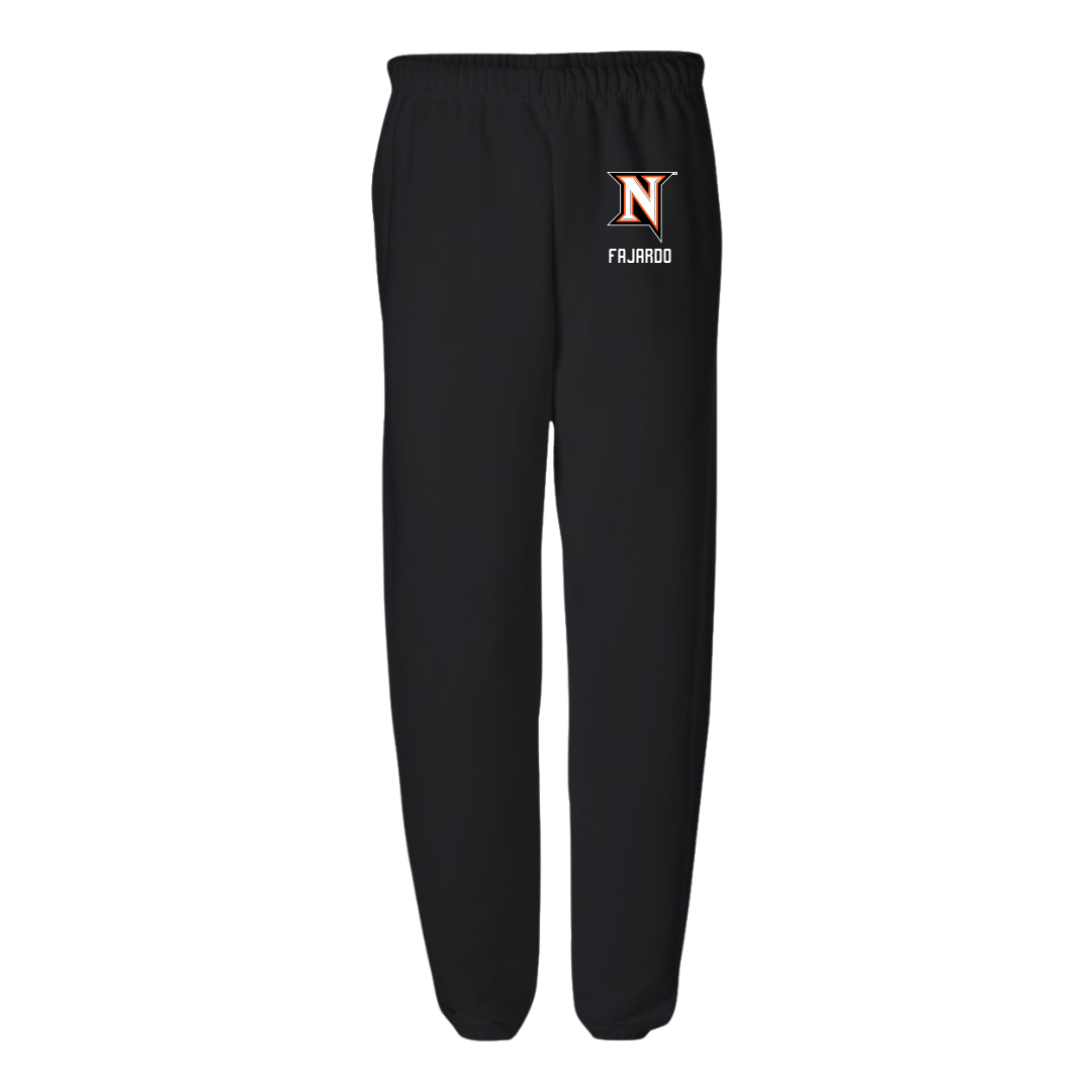 Northampton Community College Soccer (M) Black Sweatpants - #24 Johnsi Fajardo