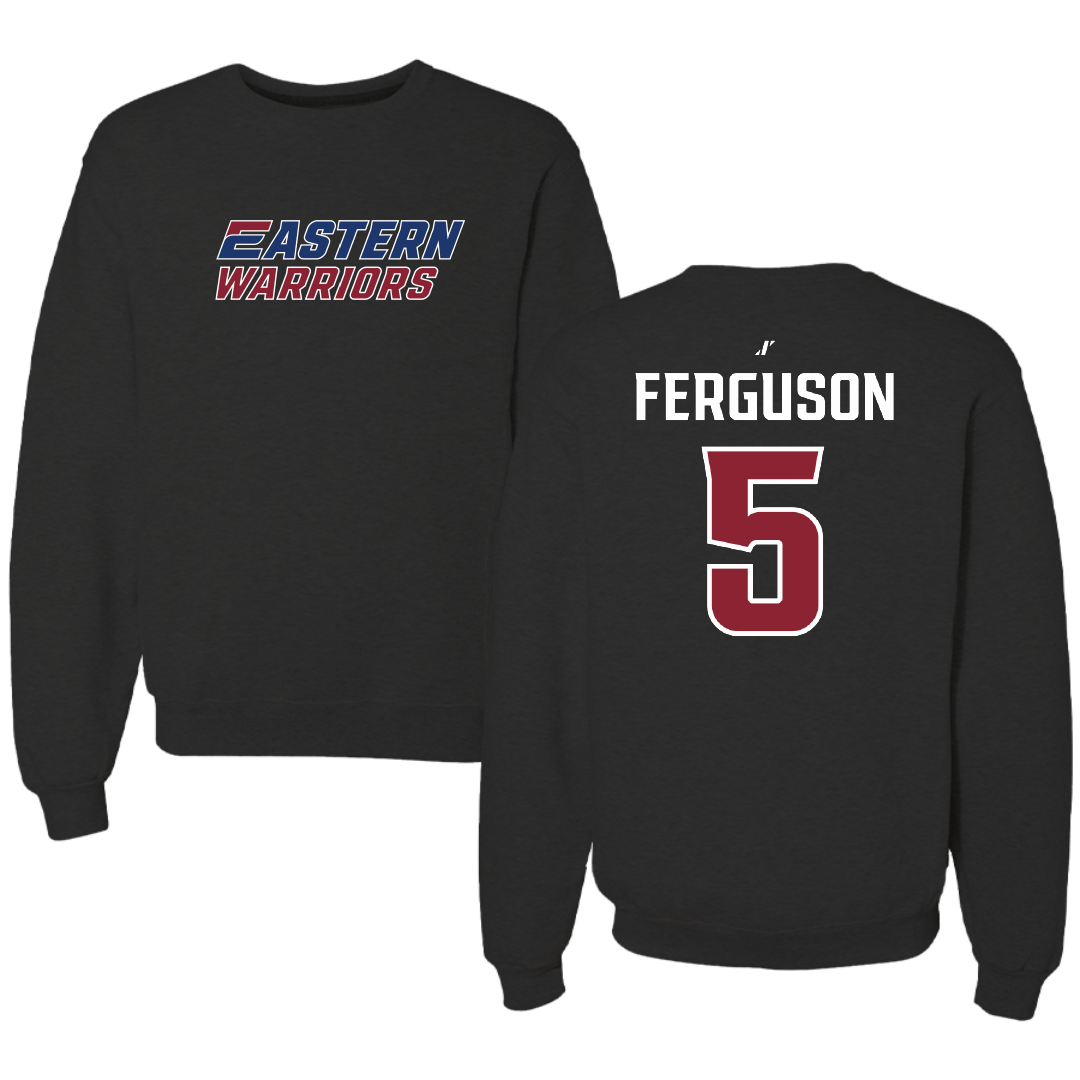 Eastern Connecticut State University Baseball Black Crewneck - #5 Francis Ferguson