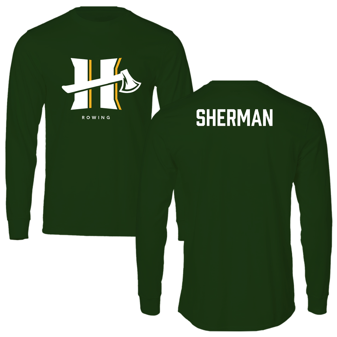 Cal Poly Humboldt Rowing (W) Forest Green Long Sleeve - Delaney Sherman