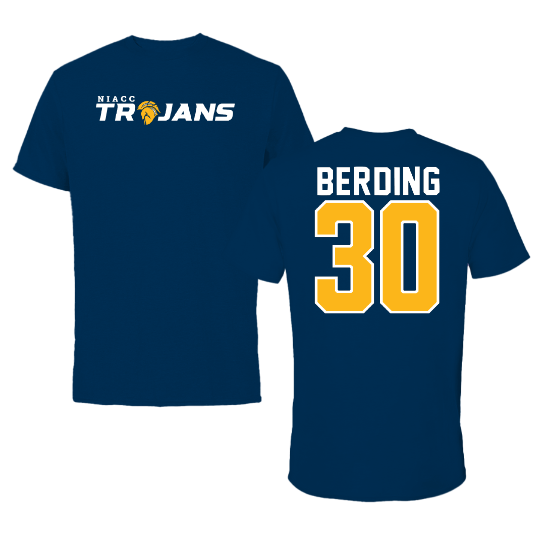 North Iowa Area Community College Basketball Navy Performance Tee - #30 Grace Berding