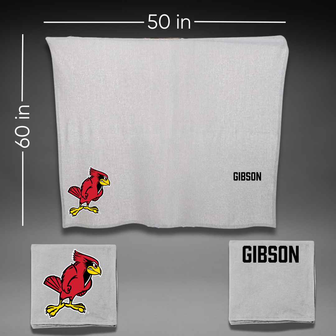 Illinois State University Track and Field Gray Blanket - Hannah Gibson
