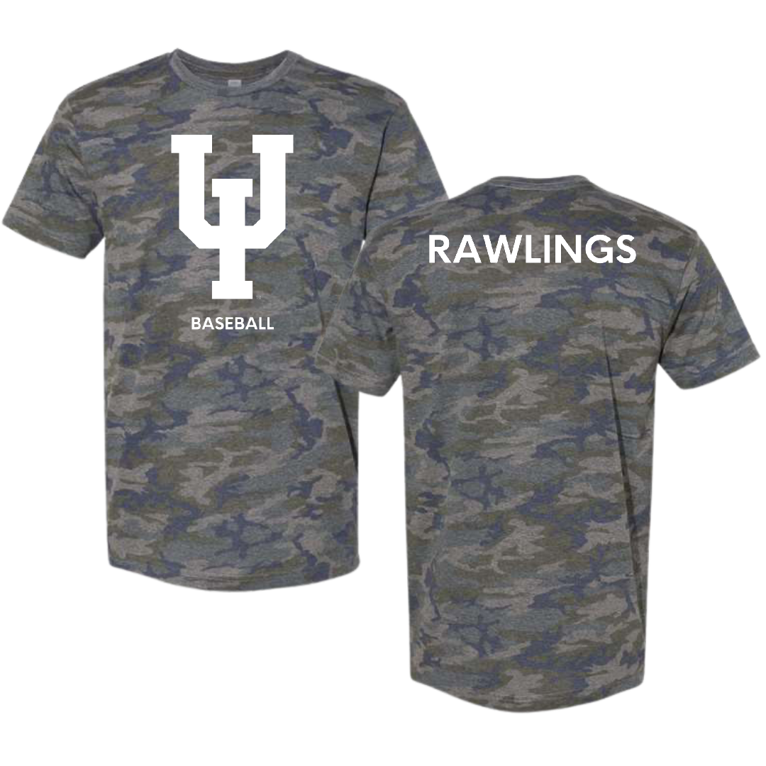 Upper Iowa University Baseball Vintage Camo Tee - Owen Rawlings