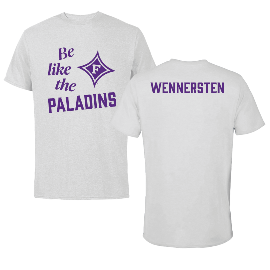 Furman University TF and XC Light Gray Be Like Us Tee - Camryn Wennersten