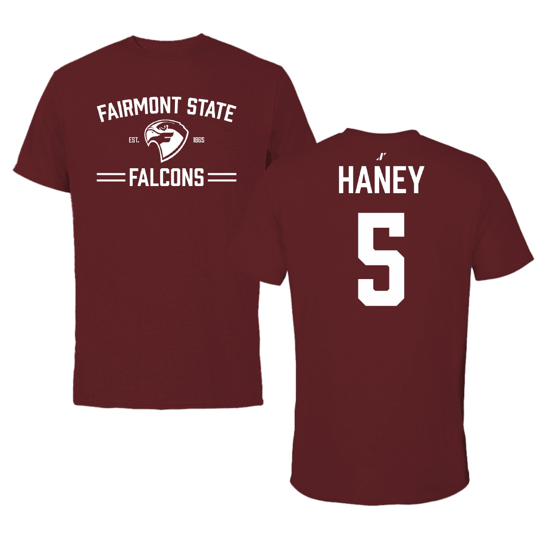 Fairmont State University Acrobatics & Tumbling Maroon General Performance Tee - #5 Catelyn Haney
