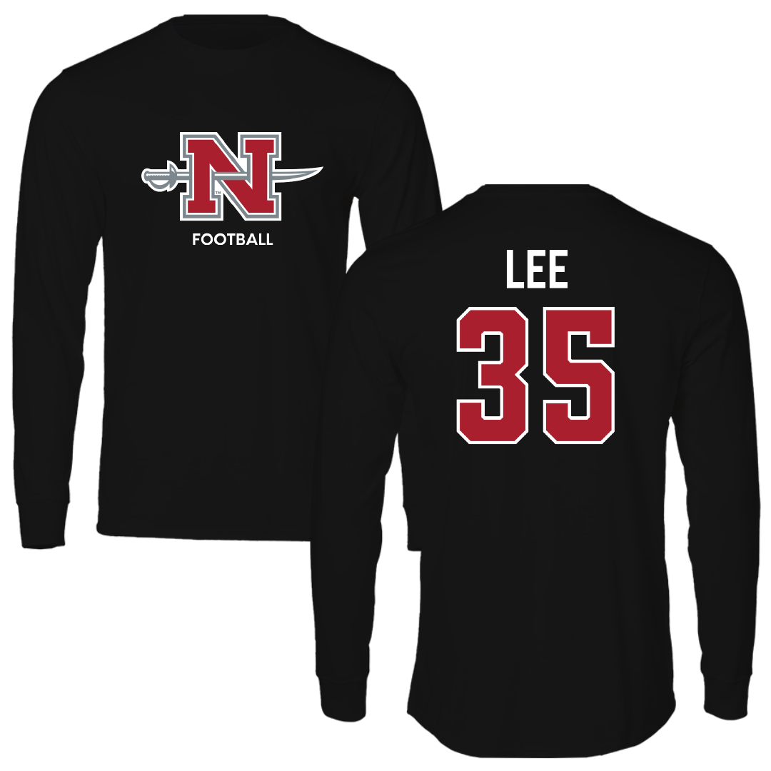 Nicholls State University Football Black Mascot Performance Long Sleeve - #35 Ethan Lee