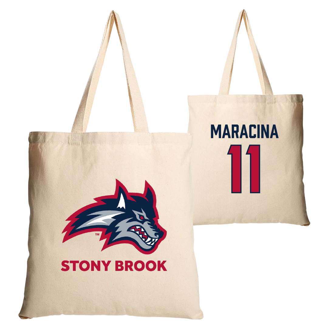 Stony Brook University Soccer Tan Canvas Tote Bag - #11 Hannah Maracina