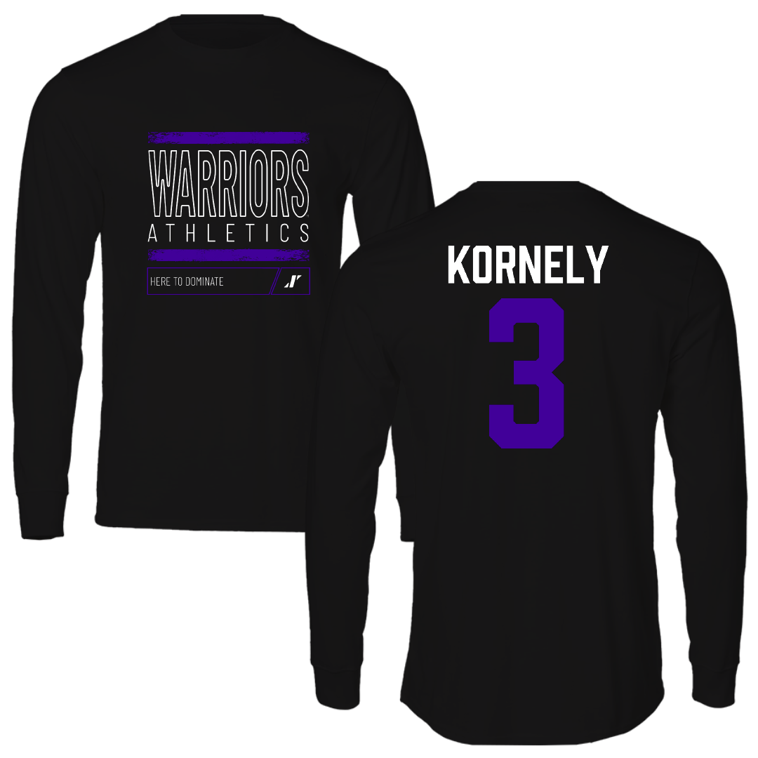 Winona State University Volleyball Black Dominate Long Sleeve - #3 Kenna Kornely