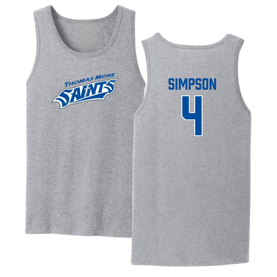 Thomas More University Basketball (M) Sport Gray Tank Top - #4 Kai Simpson