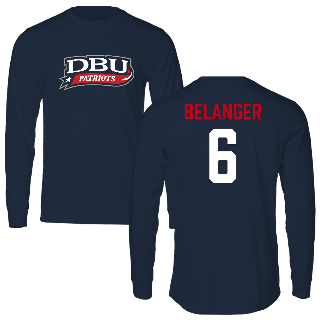 Dallas Baptist University Soccer Navy Long Sleeve - #6 Skylar Belanger