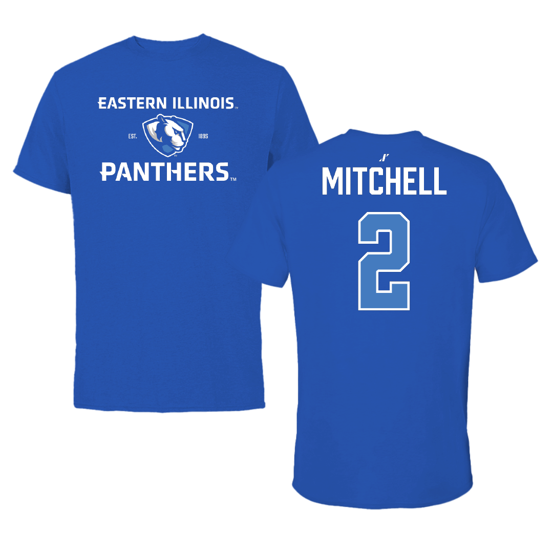 Eastern Illinois University Football Blue General Tee - #2 Bruce Mitchell