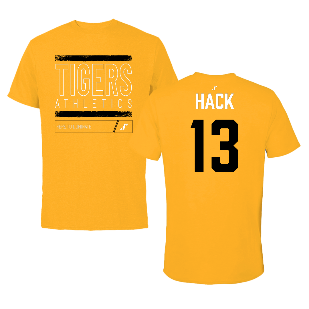 Fort Hays State University Football Gold Dominate Tee - #13 Hayden Hack