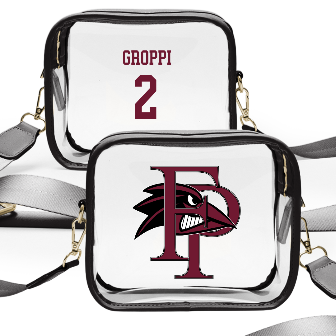Franklin Pierce University Lacrosse (W) Black Clear Stadium Bag - #2 Morgan Groppi