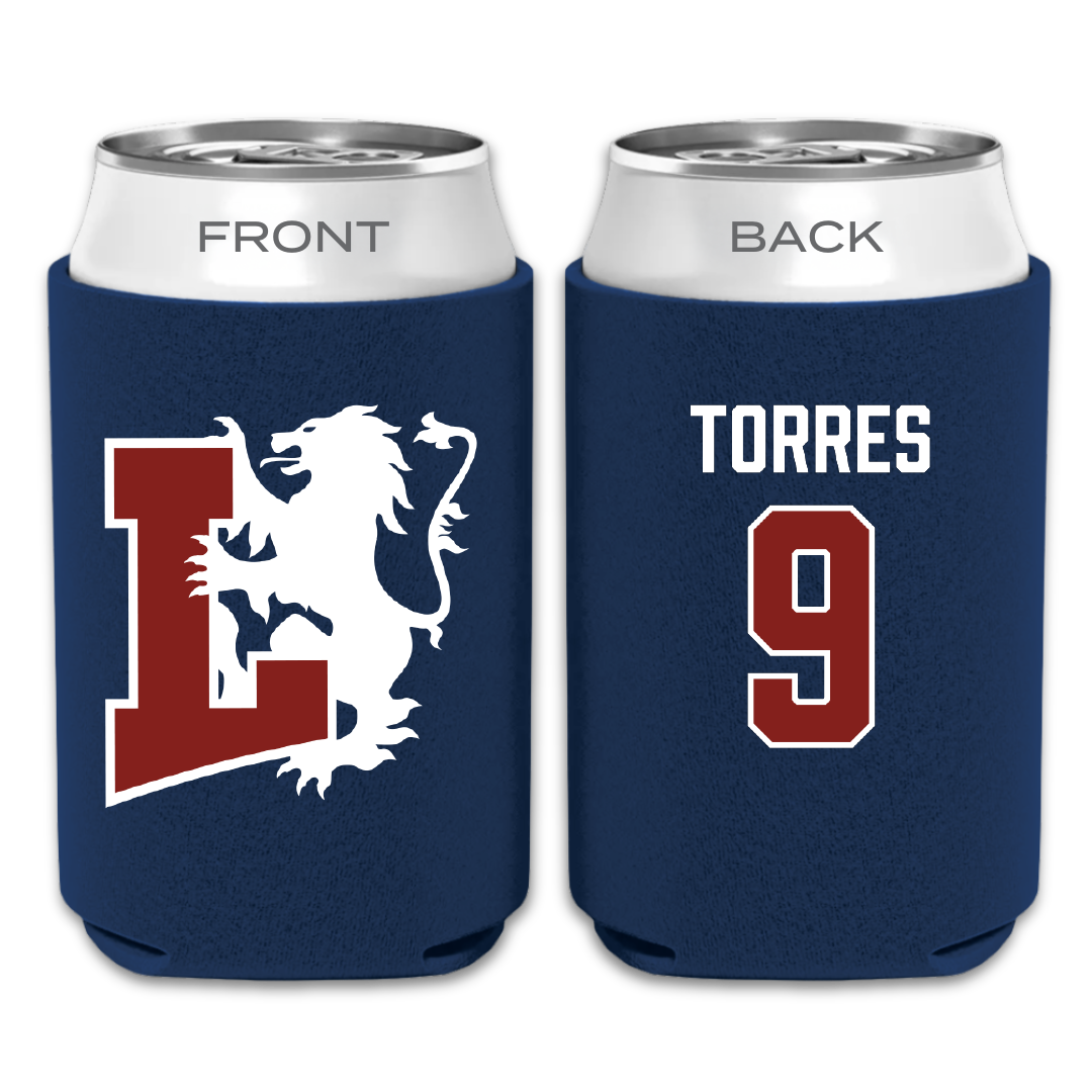 Lyon College Soccer (M) Navy Can Cooler - #9 Lucca Torres