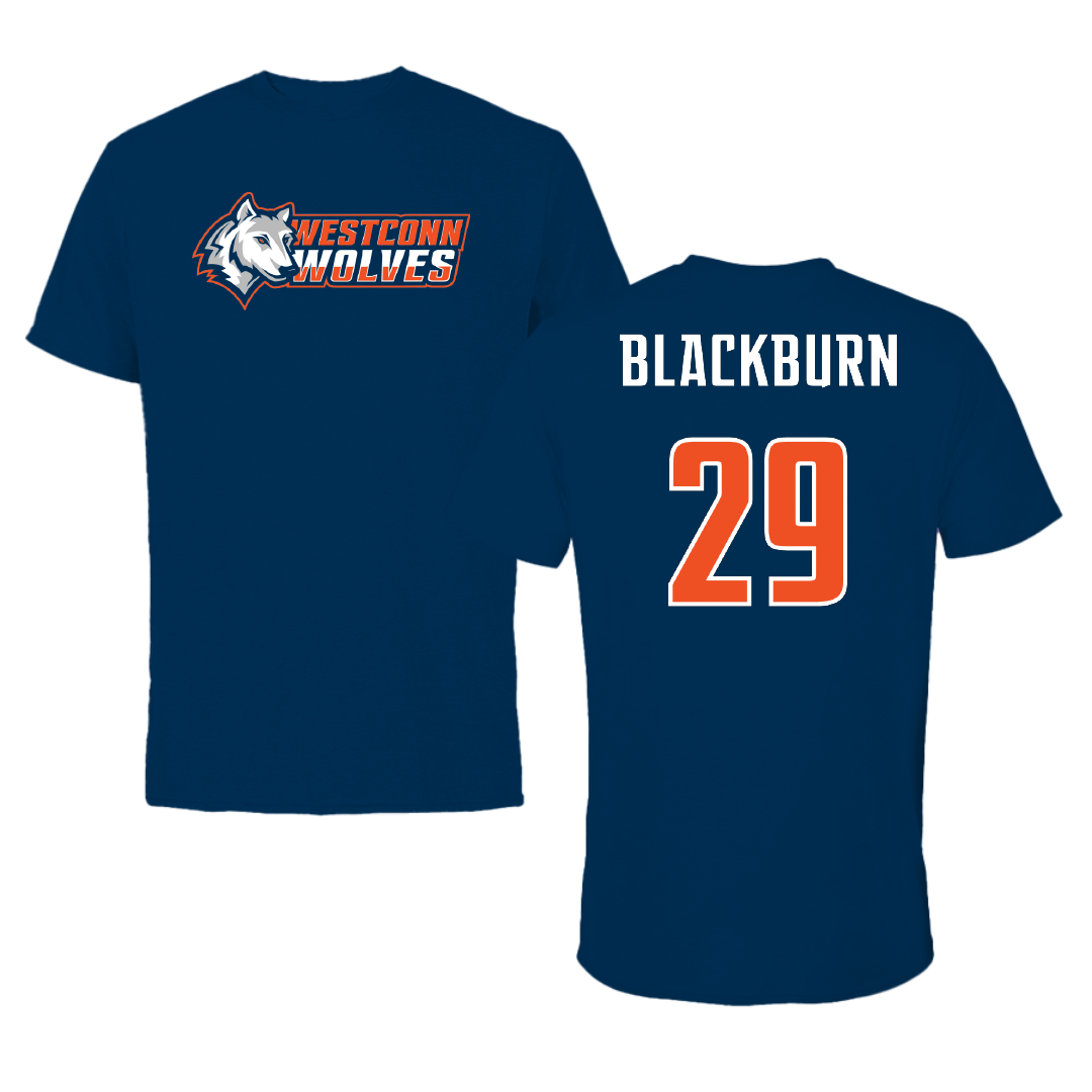 Western Connecticut State University Soccer Navy Performance Tee - #29 Tessa Blackburn