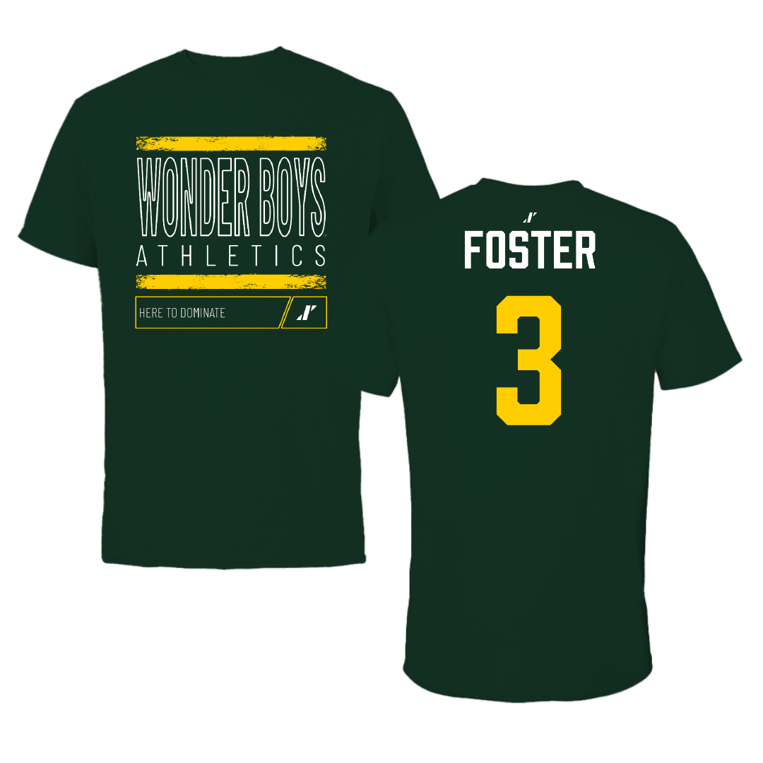 Arkansas Tech University Basketball (M) Forest Green Dominate WB Performance Tee - #3 Devin Foster