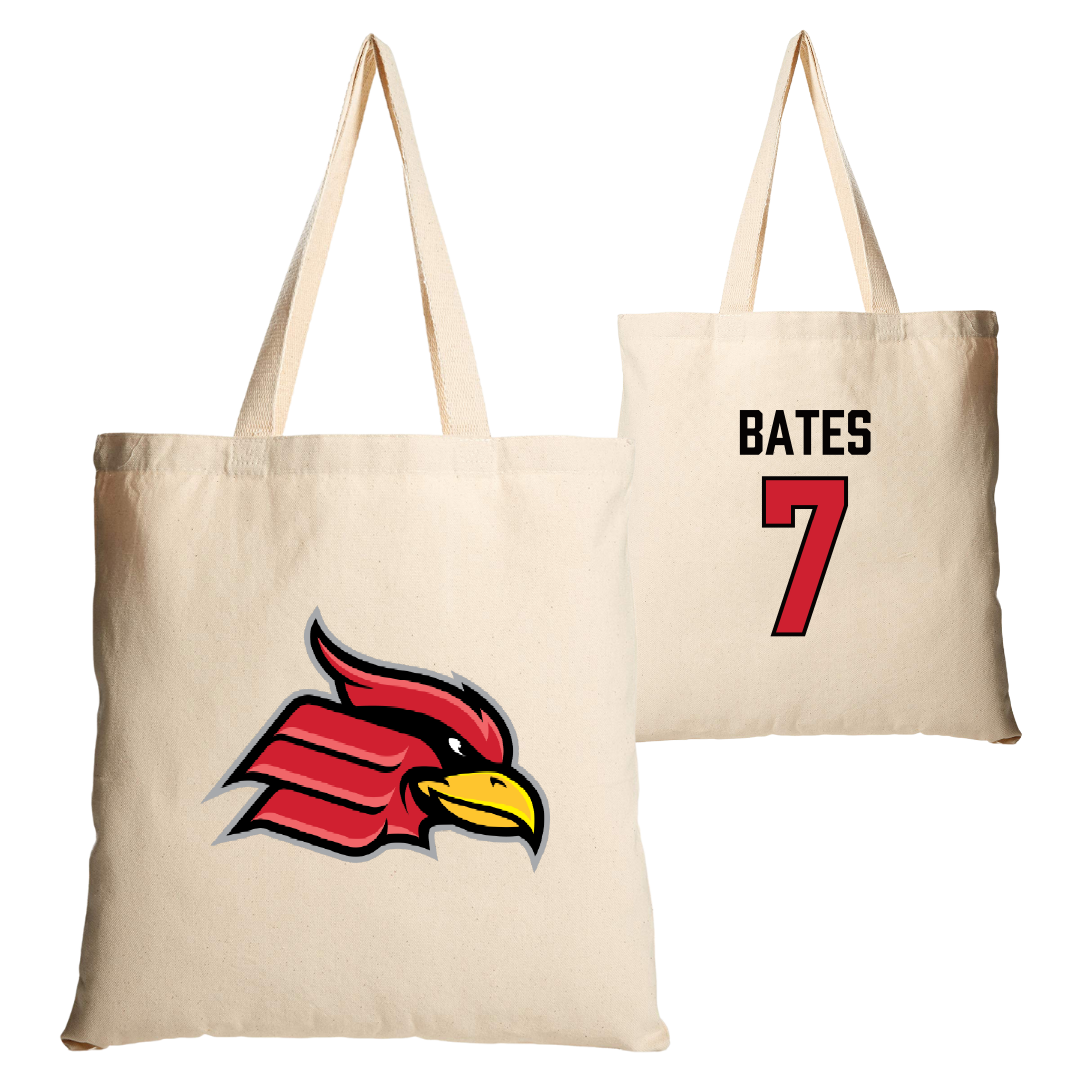 Wheeling University Football Tan Canvas Tote Bag - #7 Dayveon Bates