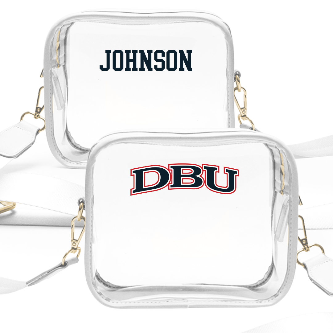 Dallas Baptist University TF and XC White Clear Stadium Bag - Cailey Johnson