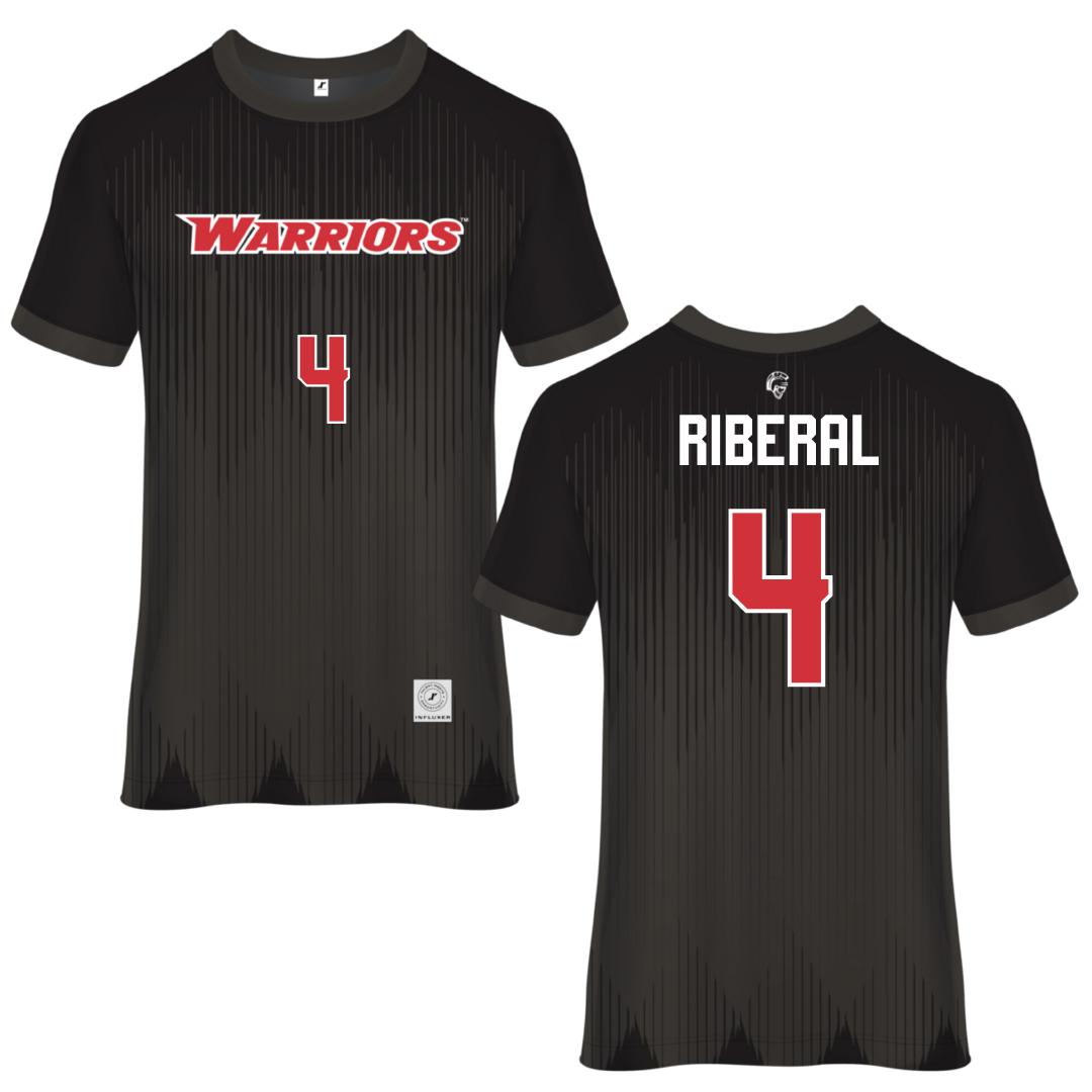 Stanislaus State Black Soccer Jersey - #4 George Riberal