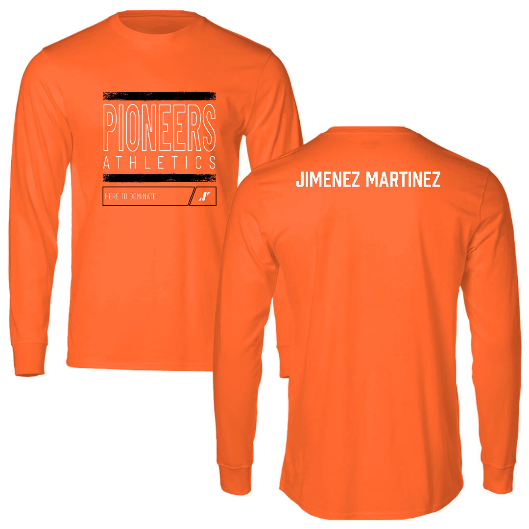 Tusculum University Tennis Orange Dominate Long Sleeve - Mario Jimenez Martinez