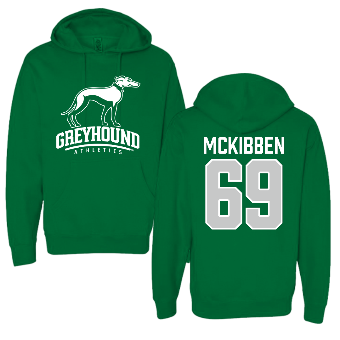 Eastern New Mexico University Football Green Hoodie - #69 Wesley McKibben