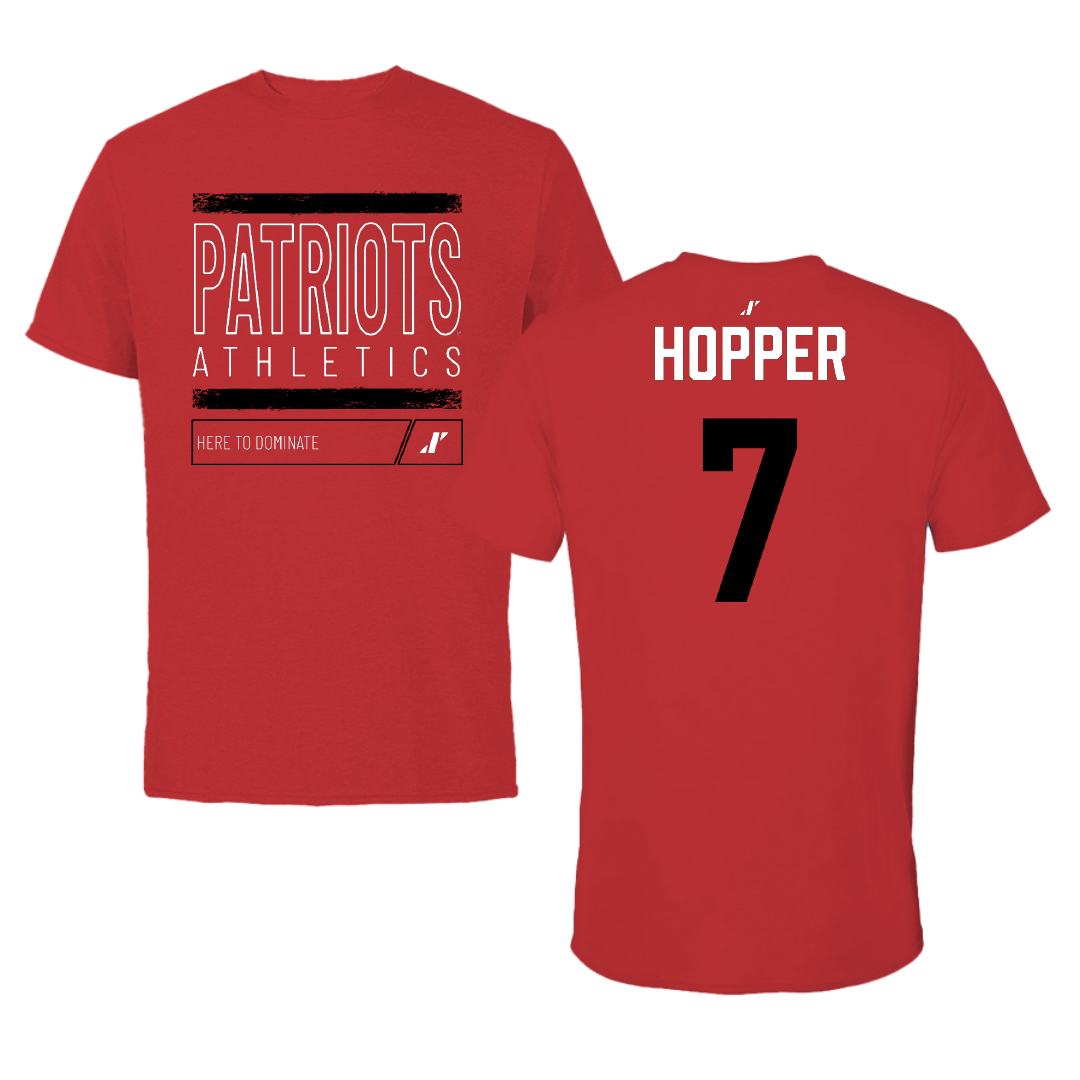 Dallas Baptist University Soccer Red Dominate Performance Tee - #7 Sydney Hopper