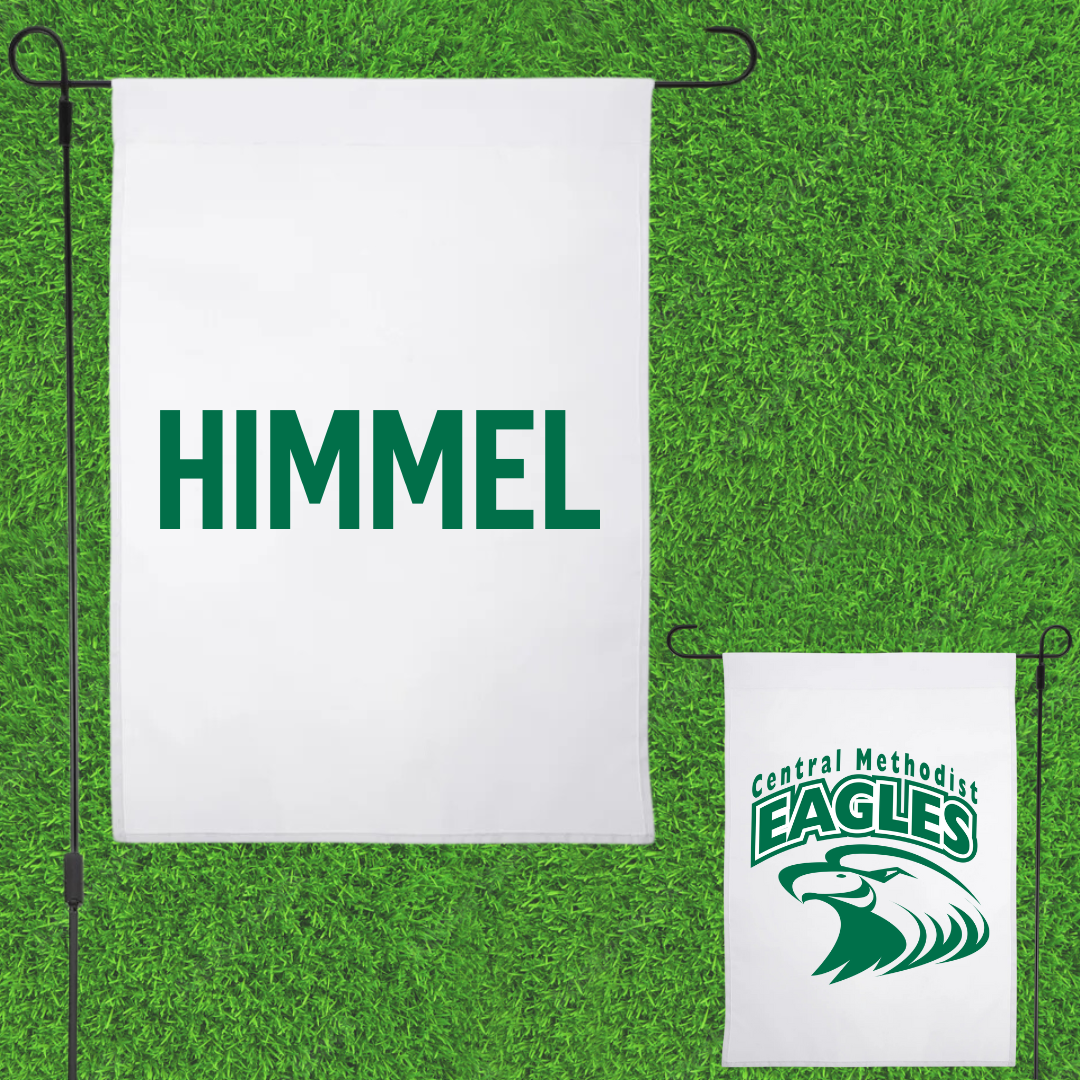 Central Methodist University Wrestling White Garden Flag - Mina Himmel