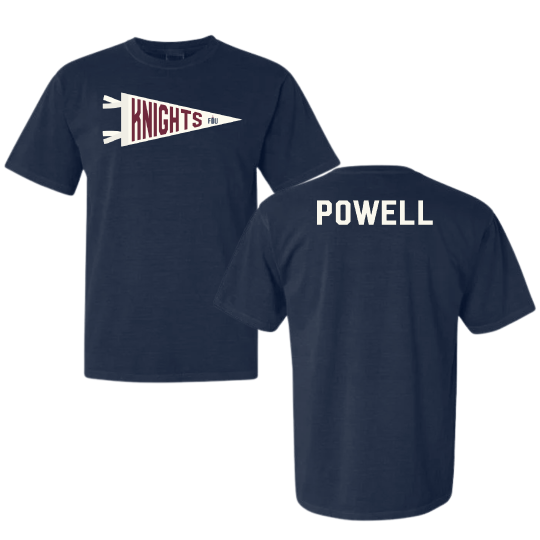 Fairleigh Dickinson University-Metropolitan Campus TF and XC Navy Pennant Comfort Colors Tee - Marcus Powell