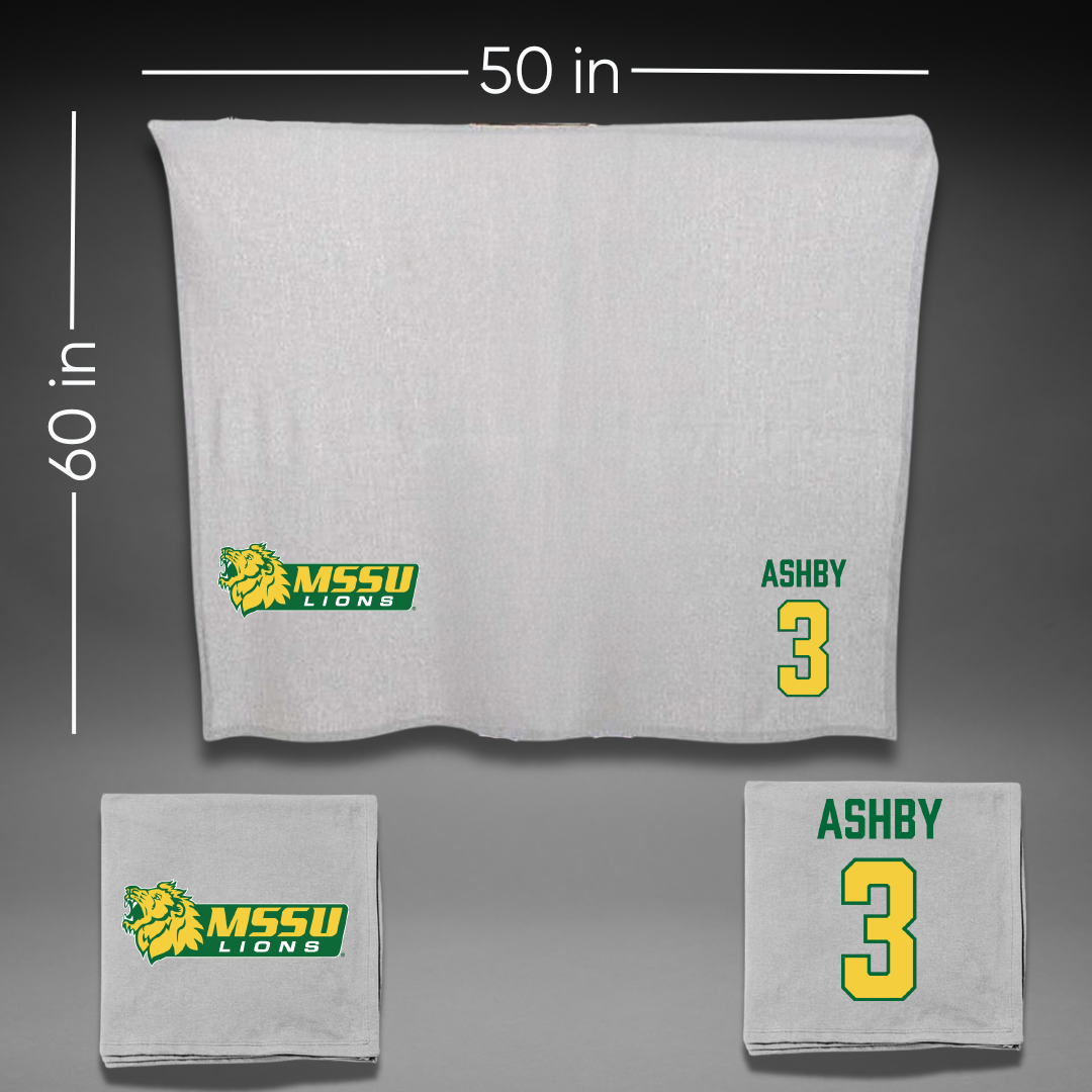 Missouri Southern State University Volleyball Gray Blanket - #3 Reagan Ashby