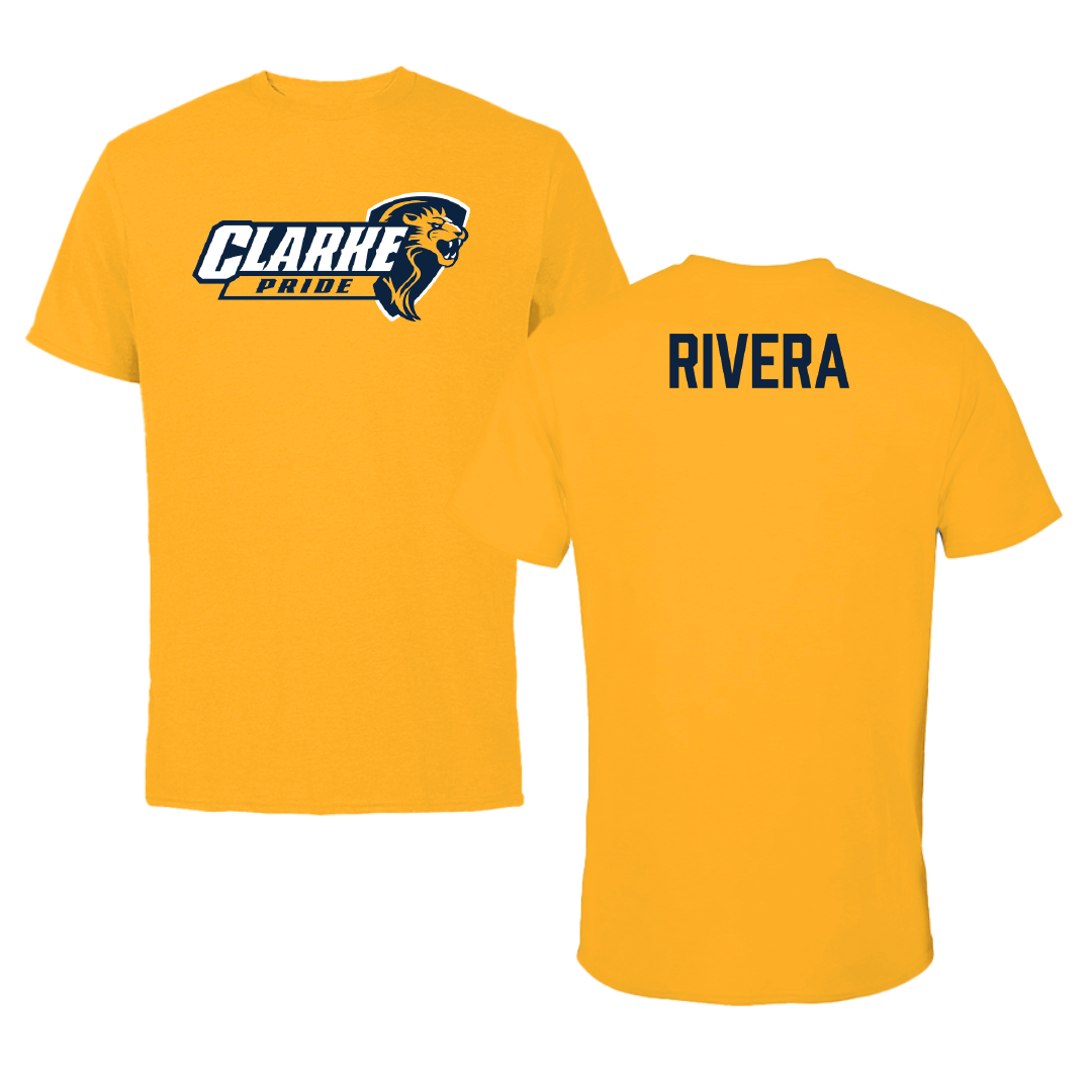 Clarke University Football Gold Pride Tee - Gio Rivera