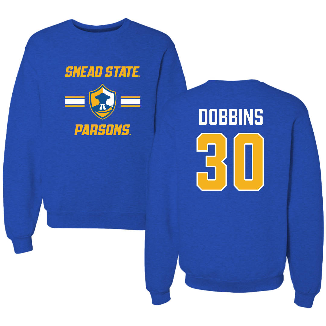 Snead State Community College Baseball Blue General Crewneck - #30 Blake Dobbins