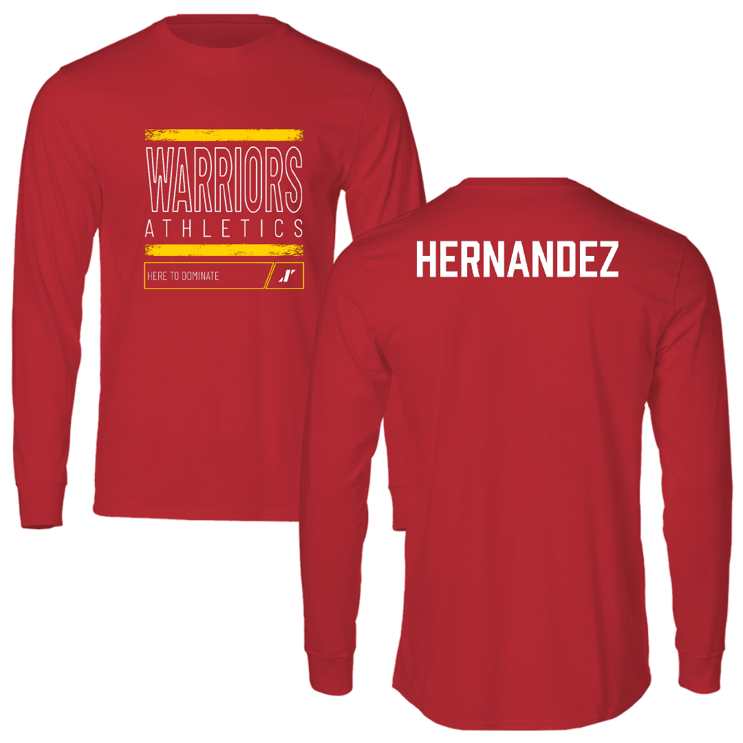 Stanislaus State TF and XC Red Dominate Long Sleeve - Crystal Hernandez
