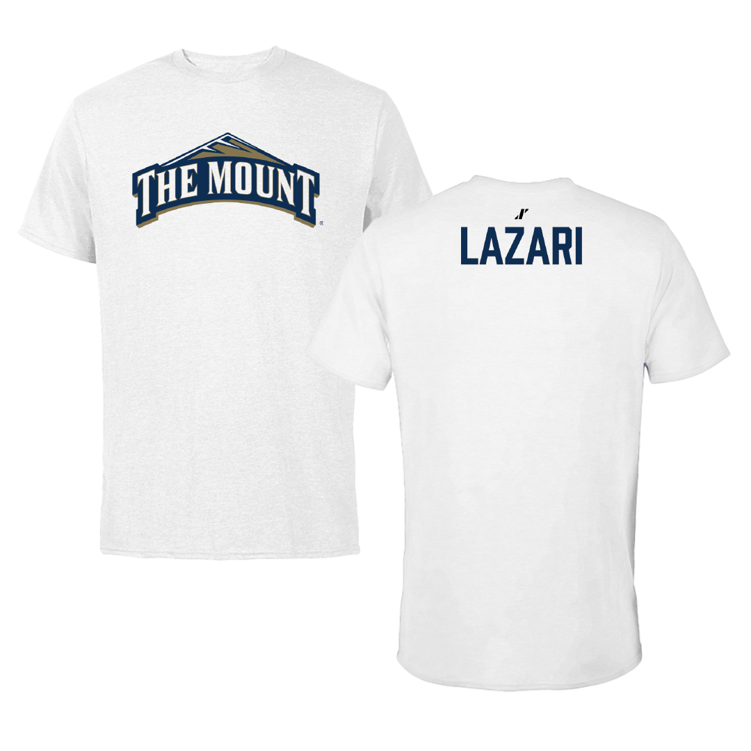 Mount St. Mary's University Swimming & Diving White Performance Tee - Christina Lazari