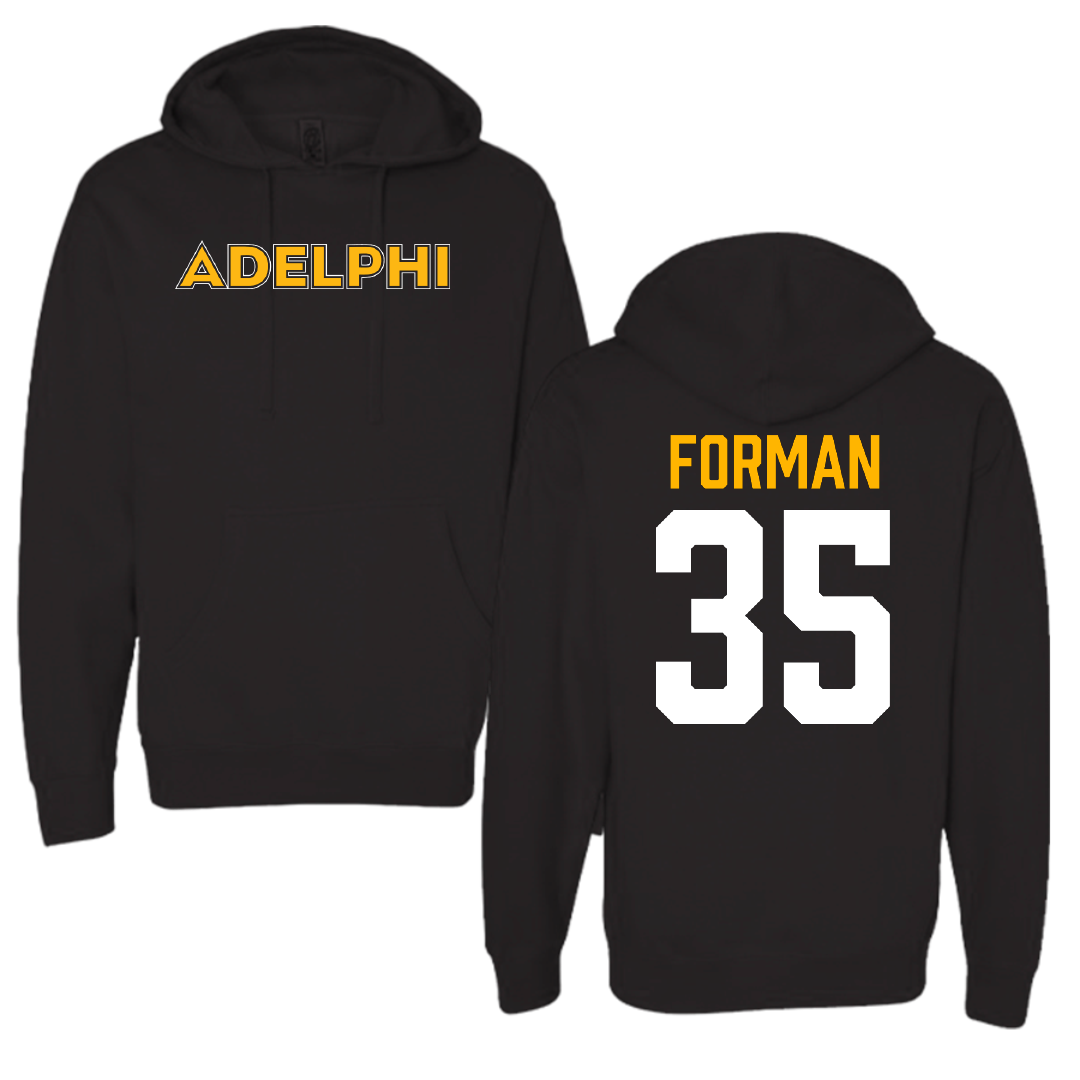 Adelphi University Baseball Black Hoodie - #35 CJ Forman