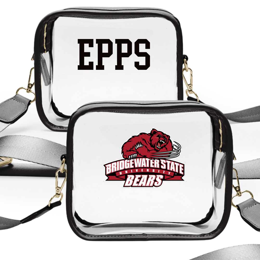 Bridgewater State University TF and XC Black Clear Stadium Bag - Javon Epps
