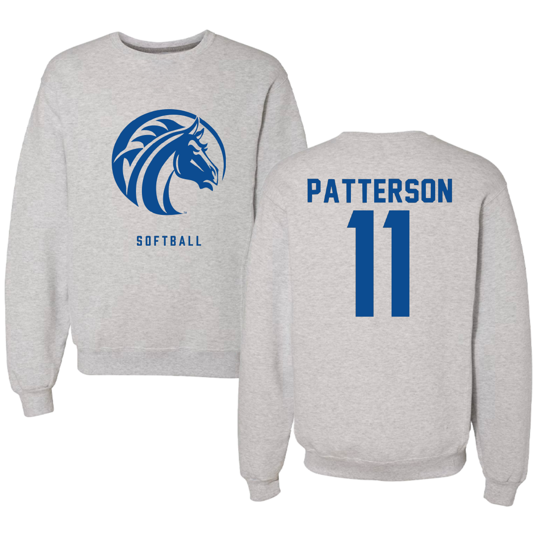 Fayetteville State University Softball Gray Crewneck - #11 Treja Patterson
