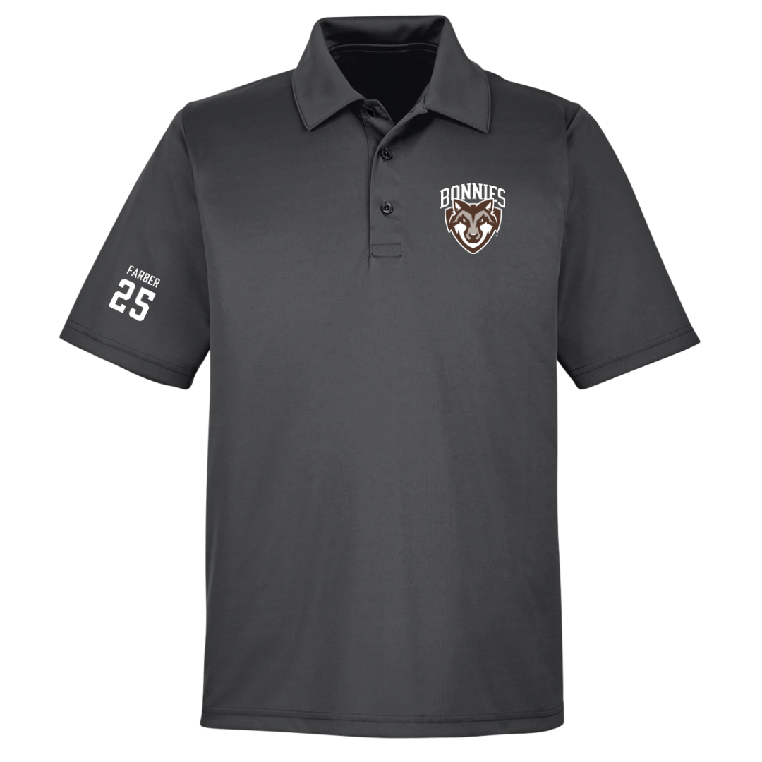 St. Bonaventure University Softball Dark Gray Polo - #25 Abby Farber